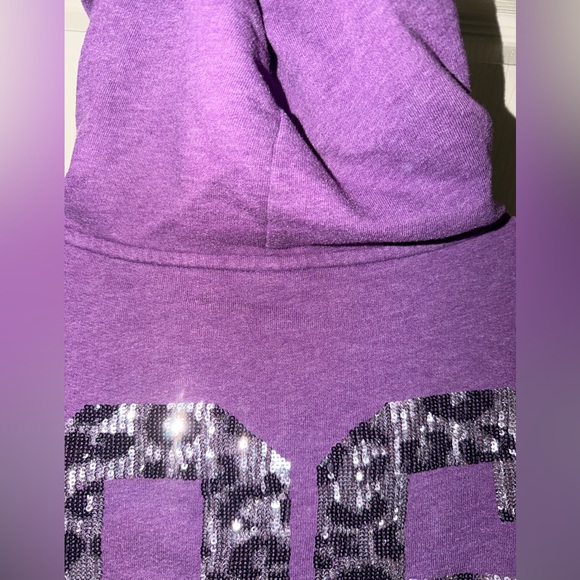 PINK Leopard 86 sequin hoodie - Picture 5 of 8